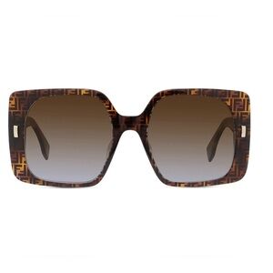The Fendi First 53mm Square oversized sunglasses New Never Worn